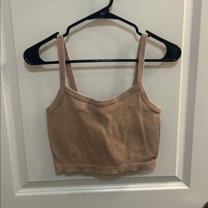 Forever 21 Tan Ribbed Tank Top